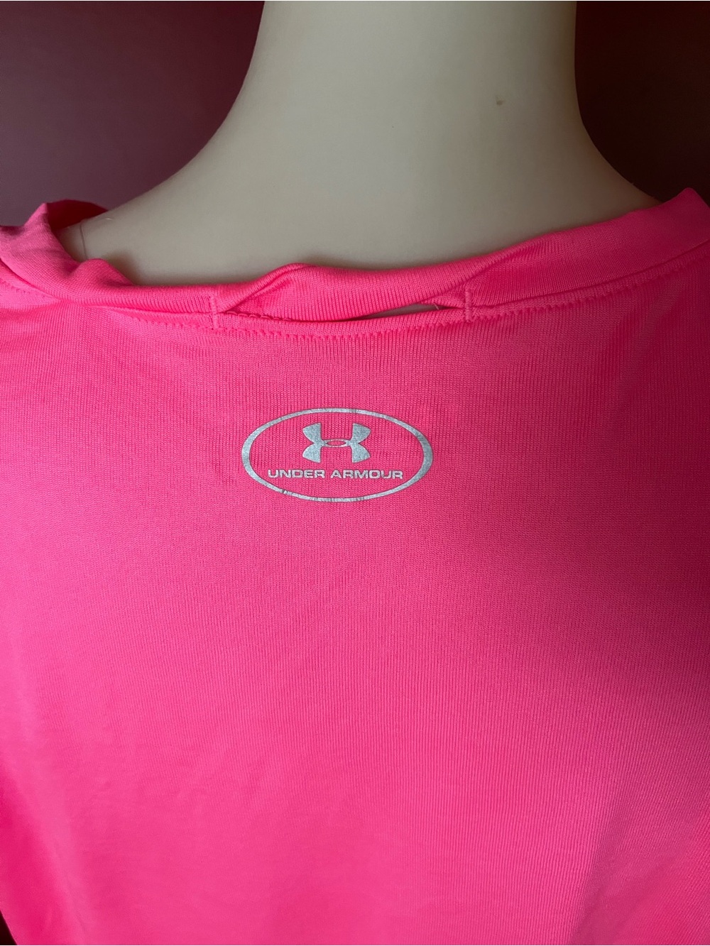 New Under Armour Women’s Neon Pink Short Sleeve Crew Tee - Picture 7 of 15